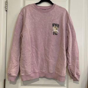 White Fox angel crewneck bright pastel purple